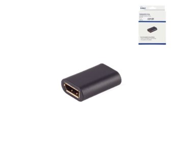 DINIC DisplayPort 1.2 connector, 4K60Hz black, DINIC box with Euro hole